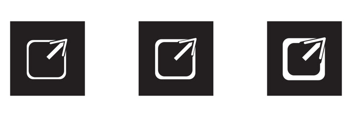 external link, Share link icons set vector . Isolated URL signs