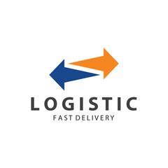Logistic box logo  delivery logo  fast delivery template design and simple design