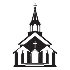 Church Silhouettes Vector