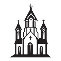 Church Silhouettes Vector