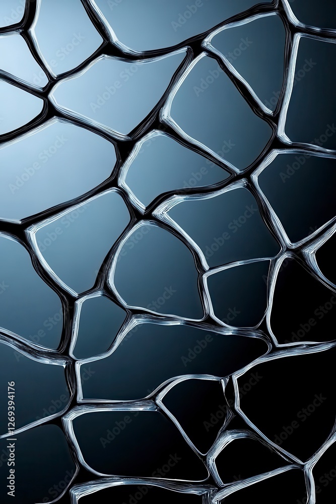 Poster an abstract background image featuring a network of irregular, interconnected shapes. the color sche
