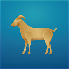 goat illustration for Islamic design on Eid al-Adha