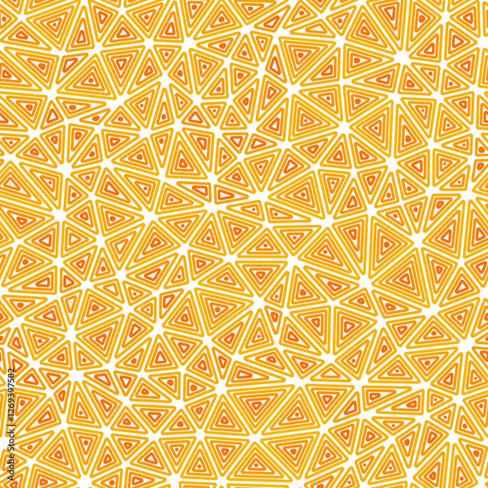 Poster triangles background design. multiple repeated inner triangles. compact shape size. single color ton