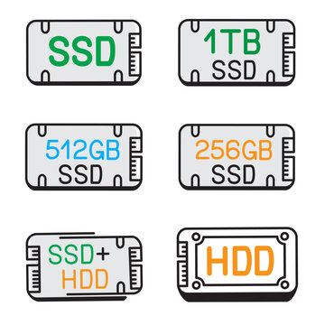 SSD memory outline icon with shadow on white backgroundn smartphone transfer outline icon