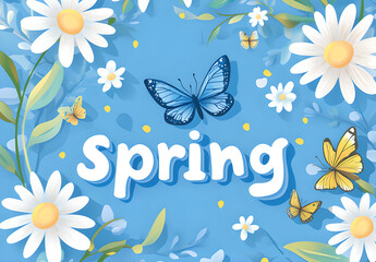 spring background with flowers