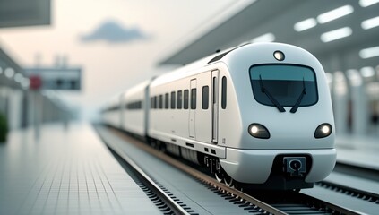 Fototapeta premium train, model train, toy train, electric train, high speed train, pastel, focus, train scene, black, white, railroad tracks, station, train station, train, travel, tourism, leisure, 3d, toy, background