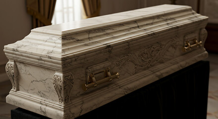 funeral service, details a funeral coffin 