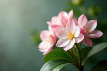 Fototapeta premium Pinkish-white gardenia gerdenia flowers in a delicate floral arrangement, plant, centerpiece