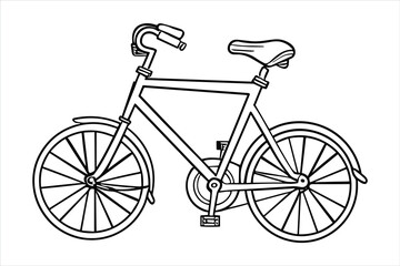 Bicycle icon, A basic outline of different bicycle, perfect for young children to color, coloring page for kids