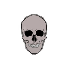 Skull covered by darkness