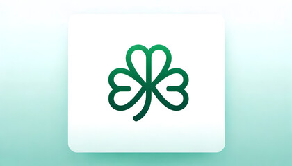 Shamrock Simplicity: Green Outline