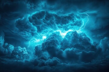 Obraz premium Storm and clouds, thunderstome clouds ar night. Storm Clouds forming. Lightning and clouds.