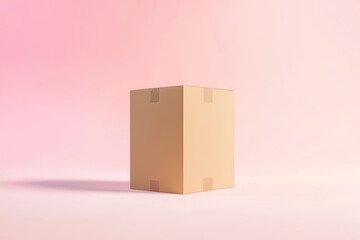 Obraz premium An illustration of a white cube product packaging box made of paper and cardboard.
