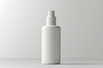 This is an illustration of a blank promotional cosmetics plastic bottle that can be used for branding purposes.