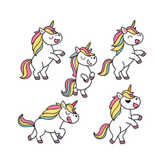 Majestic Unicorn Clip Art Isolated Vector Illustration