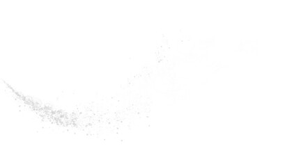 White sparks of dust and white stars shine with special light. Christmas light effect. White sparkling particles of magic dust. PNG.