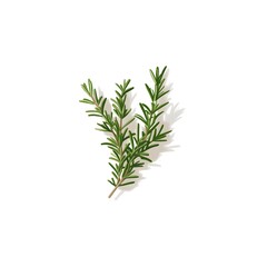 Fototapeta premium Fresh rosemary sprig laid on a clean surface showcasing vibrant green foliage and texture for culinary use