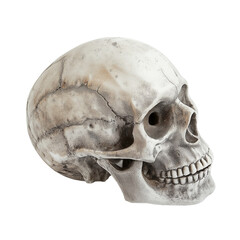 Obraz premium Realistic skull model isolated on transparent background