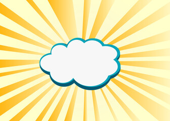 Comic explosive bright concept with blank speech bubble and blot on blue background. Vector illustration,a yellow and white sunburst,Colorful colourful vector classic vintage rays sunburst retro bg