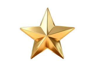 Fototapeta premium 3d rendered star shape with transparent background