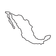 map of Mexico line icon