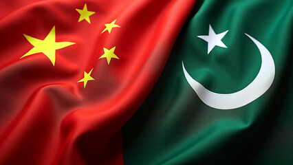 Pakistan and China flag together