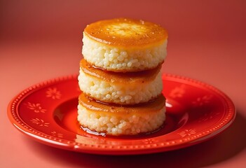 Homemade scones on a plate on table
