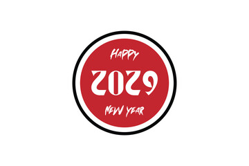 New year 2029 template design with chinese new year theme, Banner Design, Greeting Card design.