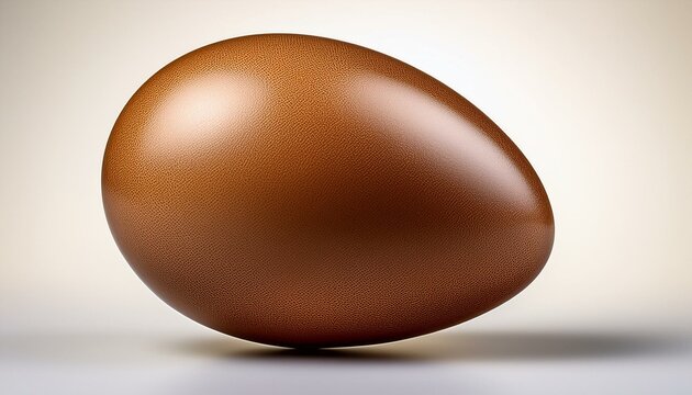 a large egg with a brown shell