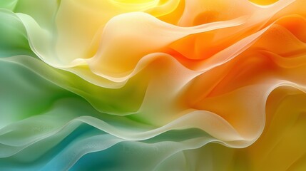 Fototapeta premium Colorful fabric waves, textured background, design element, pastel hues