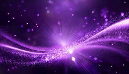Fototapeta premium a magical purple light sparkles and swirls against a dark background