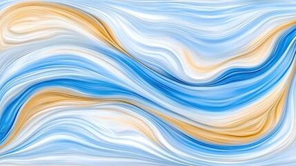Fototapeta premium A breathtaking unknown world filled with ethereal blue and golden energy fields.