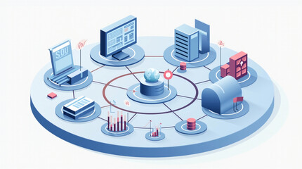 Isometric Business Strategy Illustration