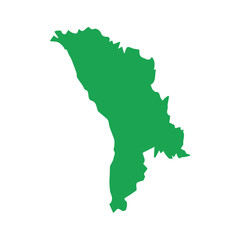 map of Moldova green icon