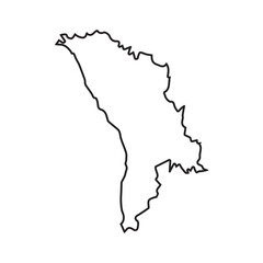 map of Moldova line icon