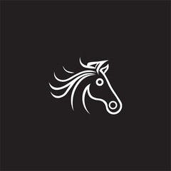 horse head with a black and white pattern