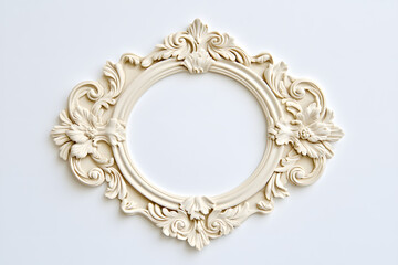 Frame mock up decorated with stucco in Renaissance and Baroque. Ornate Rococo Frame