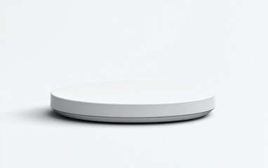 White round podium on white background