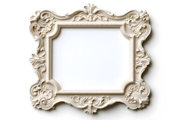 Frame mock up decorated with stucco in Renaissance and Baroque. Ornate Rococo Frame