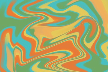 abstract colorful background with waves, orange blue and green marble abstract pattern ideal for design elements 