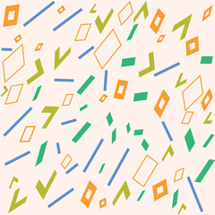 confetti and tinsel flying air seamless pattern