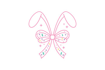 Easter Coquette Bunny T Shirt Design