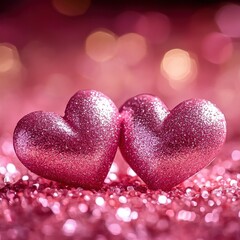 Fototapeta premium Pink Heart Symbolizing Love and Affection