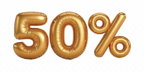 realistic 3d balloon number with percent sign for sale concept. 3d render illustration set of yellow plastic glossy discount typography isolated on white background. © MDShafaat