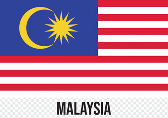 Malaysia Flag  , National flag of Malaysia. vector design and illustration