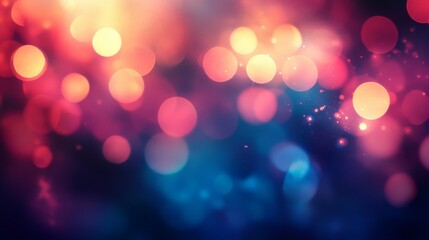 Colorful abstract bokeh with vibrant lights and blurred background