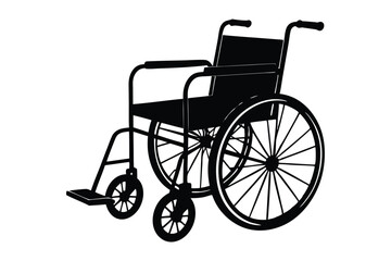 Fototapeta premium Silhouette of a wheel chair vector art illustration3.eps