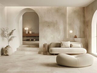 Soft beige tones in minimalist charm