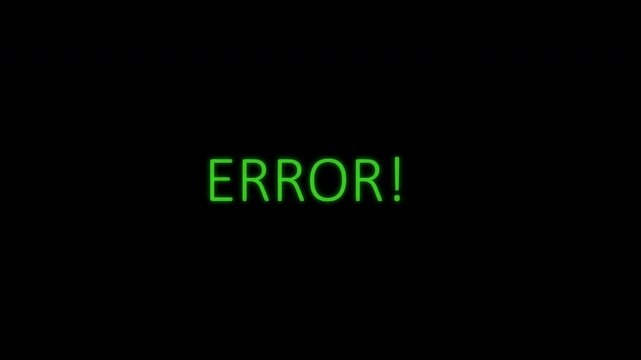 Computer Text Error Warning Typed Message [4K]