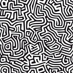 Fototapeta premium Abstract Black and White Musical Note Pattern Design for Creative Projects
